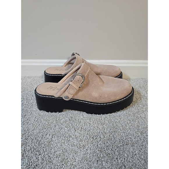Matisse Lenni Platform Mule Clogs Womens Tan Suede Sz 8.5‎ NWOB - Picture 1 of 7
